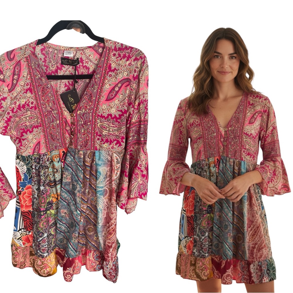 NWT Women’s Paisley Silk Boho Top